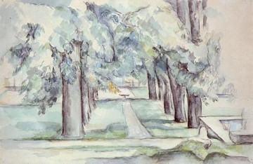 ジャ・ド・ブファン・ポール・セザンヌのプールと栗の木の並木 Oil Paintings